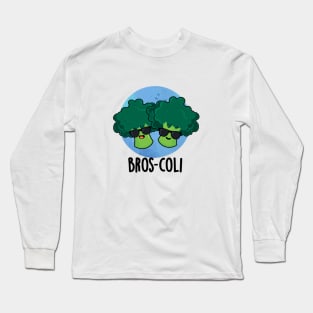 Bros-coli Cute Veggie Broccoli Pun Long Sleeve T-Shirt